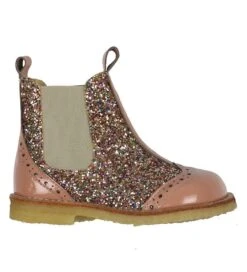 Angulus Støvler - Chelsea - Mørk Peach/Multi M. Glimmer