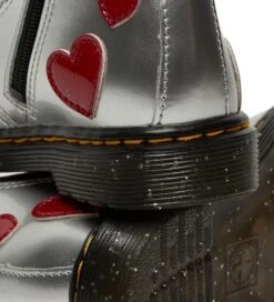 Dr. Martens Støvler - 1460 T - Silver Metallic+Bright Red/Patent -Bundgaard Salgsbutik KJ995 4